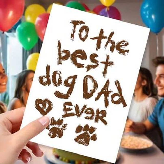 SHEIN 1pc Dog Dad&#39;s Delight: Hilarious & Cute Birthday Card - Perfect Gift For Pet Lovers, Ideal For Christmas, New Year, Birthdays & Thank You Notes Father