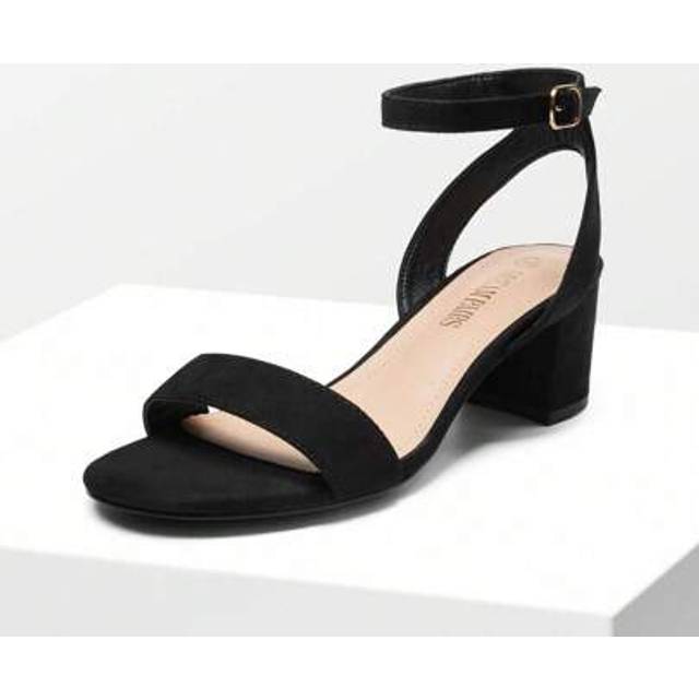 SHEIN Women&#39;s Sandals Open Toe Ankle Strap Low Block Chunky Heels Sandals Party Dress Pumps Shoes
