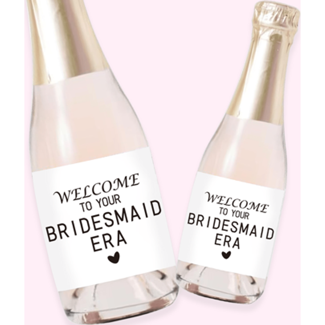 SHEIN Bridesmaid Era Mini Champagne Labels, Bridesmaid Proposal Labels, Will You Be My Maid Of Honor Or Bridesmaid Gift, Bridesmaid Box Idea