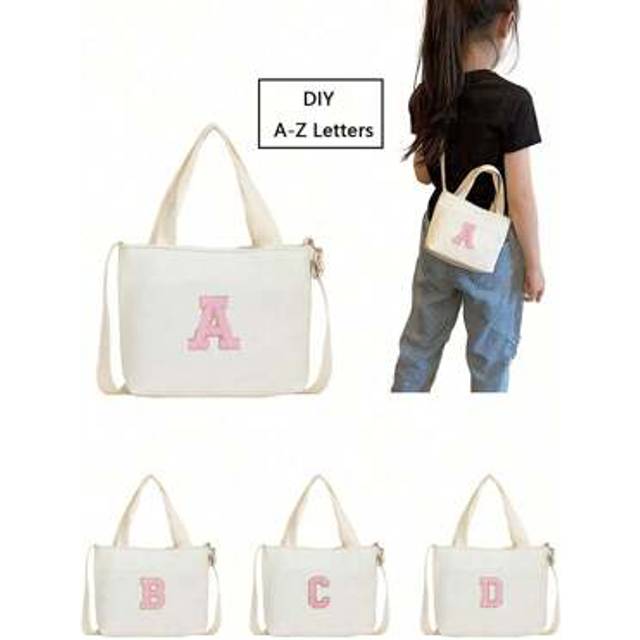 SHEIN 1Pc New Mini Casual Versatile And Diy 26 Letter Crossbody Bag For Back To School Season, Suitable For Elementary School, Junior High School, High Scho