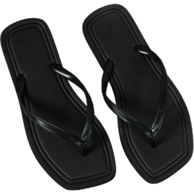 SHEIN Women&#39;s Summer Casual Square Toe Slip-On Flip Flops For Indoor, Outdoor, Beach, Pool, Dormitory