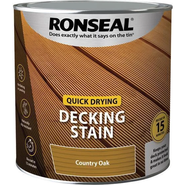 Ronseal Quick Drying Decking Stain Country Oak 2.5L