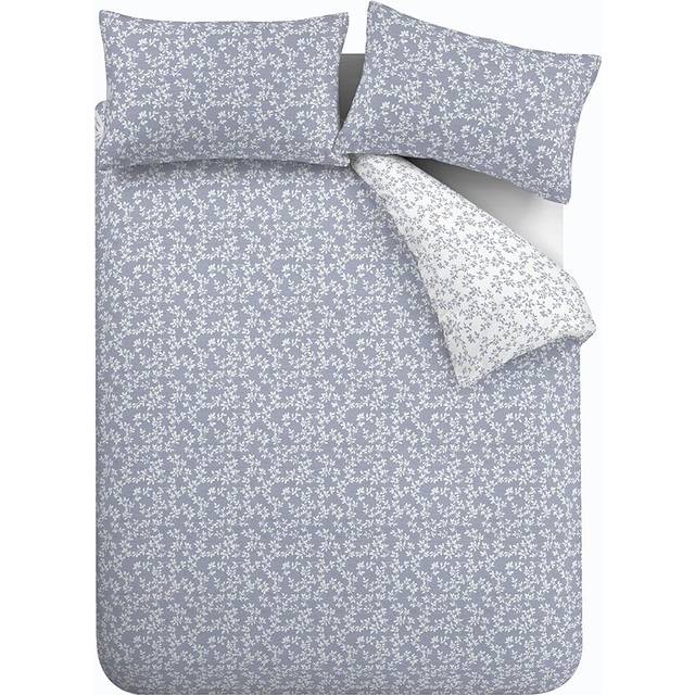 Bianca Shadow Leaves French Blue 200TC Duvet Set