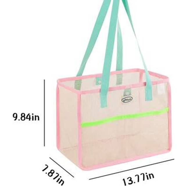 SHEIN 1pc Beach Bag, Kids Toy Beach Bag, Mesh Breathable Large Capacity Handbag, Outdoor Travel Swimming Wash Toiletry Tote Bag