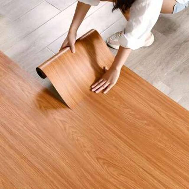 SHEIN 1 Roll Wood Wallpaper,Self-Adhesive PVC Waterproof Wallpaper,Wood Grain SXP Contact Paper, Self-Adhesive Wallpaper,Peel And Stick, Waterproof Removabl