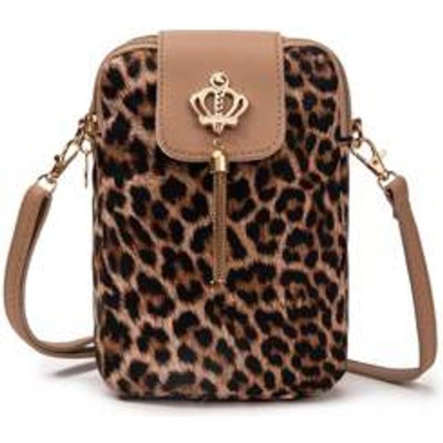 SHEIN Crown Tassel Leopard Print Shoulder Crossbody Bag, New Small Versatile Fashionable Phone Purse