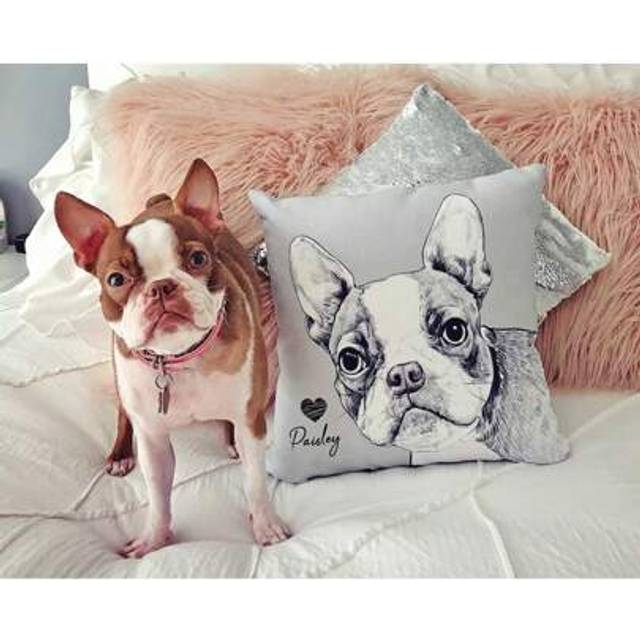 SHEIN 1PC Custom Cushion Cover, DIY Customized Throw Pillow Home Decorative, Square Wedding Pet Baby Mother&#39;s Day Gift Print Pillowcase Without Insert Soft,