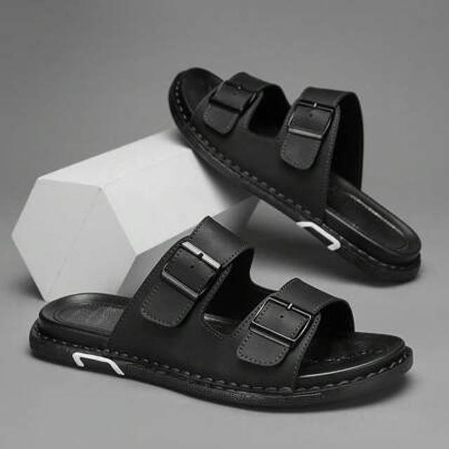 SHEIN Classic Retro Men&#39;s Outdoor Sports Arabic Style Flip Flops - Summer Fashion Comfortable Breathable Thong Sandals - Non-Slip Solid Color EVA Outsole, P