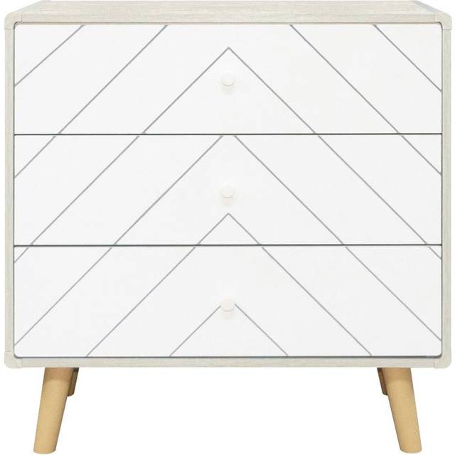 Seconique Dixie 3 Drawer Chest - Dusty Grey/White, Multi