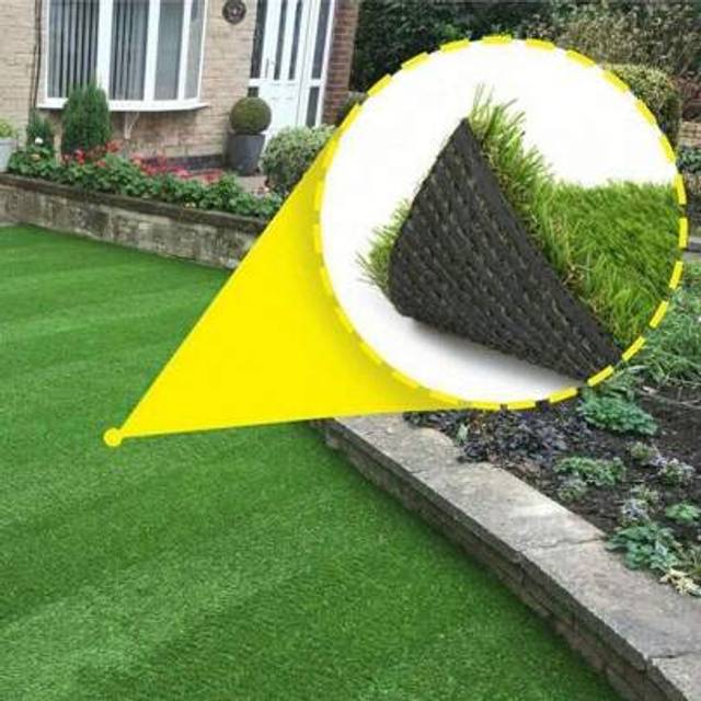 SHEIN Outdoor Artificial Grass Carpet, Plastic Synthetic Lawn Mat, Easy Installation Fake Grass, No Electricity Required, For Balcony Decor, Greenery Replac