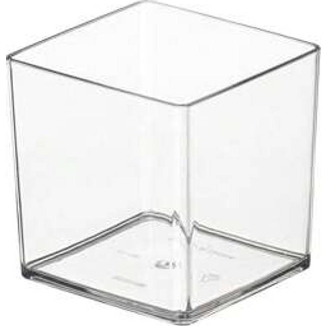 SHEIN Plastic Square Transparent Flower Vase, High Transparency Imitation Glass Fresh Flower Bucket, Flower Store Vase, Hydroponics Large Flower Vase, Aquat