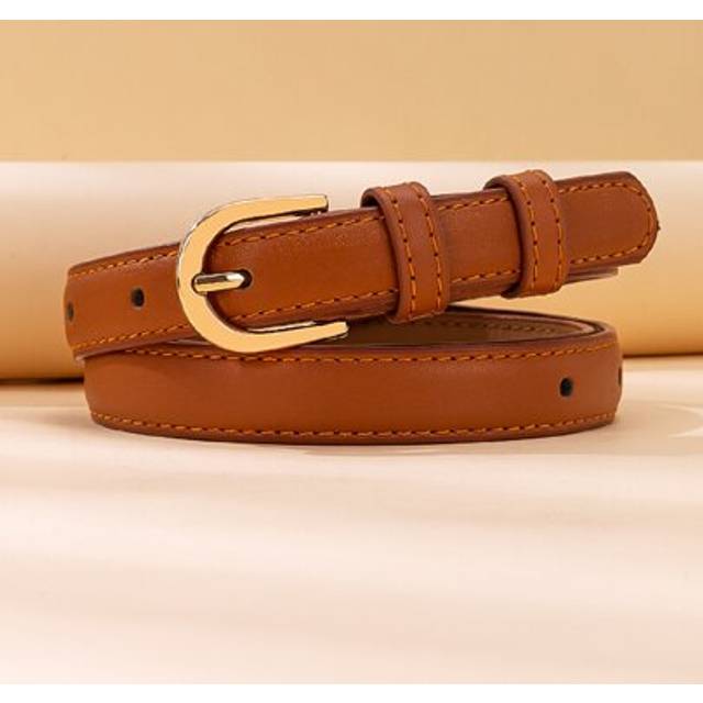 SHEIN Stitch Detail Buckle Belt With Hole Punch