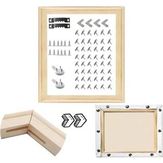 SHEIN 1pc DIY Diamond Painting Wooden Picture Frame Kit, Canvas Oil Painting Frame, Suitable For Home, Room, Office Decoration, Christmas Gift, Non-Magnetic