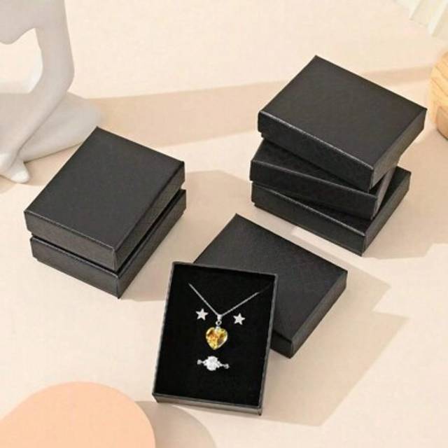 SHEIN 12pcs/Set Simple & High-Grade Jewelry Packaging Box For Earrings, Rings, Necklaces, Pendants, Suitable For Holiday Gifts Packaging