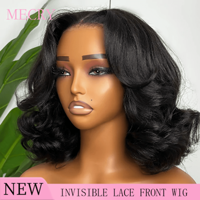 SHEIN MECRY Transparent Lace Body Wave 4 X 4 5*5 13 X 4 13 X 6 Lace Frontal Wigs 150%/180% Density 10-14 Inch Natural Black Color Pre-Plucked Natural Hairli