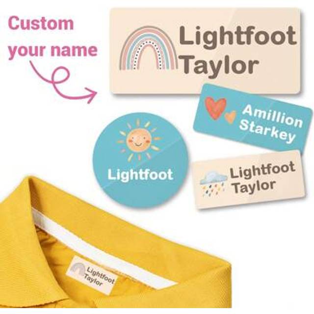 SHEIN 89pcs No Ironing, Washable, Custom Name Labels For Clothing Labels For Camp, Personalized Name Stickers For Water Bottles Labels Daycare Reusable, Clo