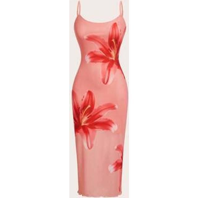 SHEIN Women&#39;s Resort Floral Print Fitted Elegant Camisole Dress,Summer Dresses For Women