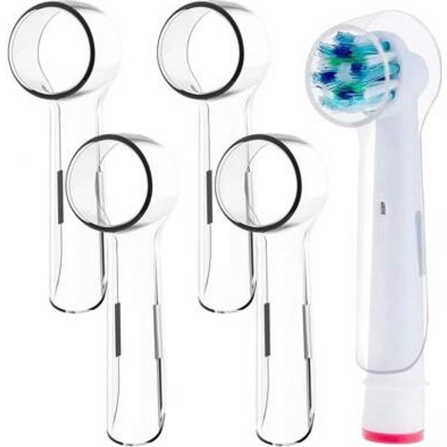 SHEIN 4 Packs Toothbrush Heads Dustproof Covers For OralB Round Heads Electric Toothbrush, Toothbrush Cover For OralB Rounded Replacement Heads Electric Too