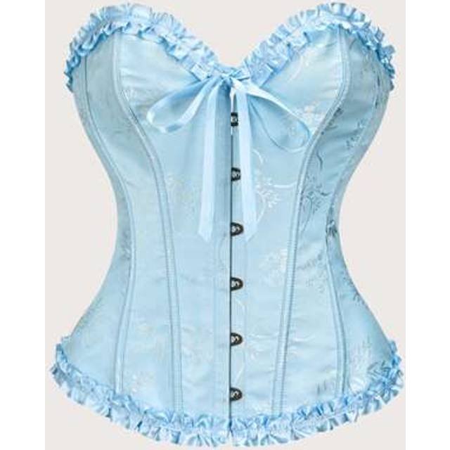 SHEIN Gothic Corset Overbust Corselet Boned Lace Up Slimming Waist Belt Tummy Control