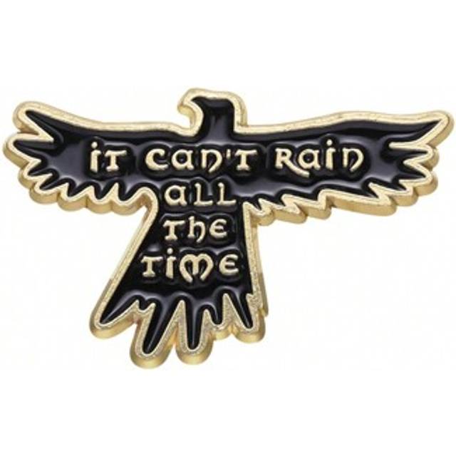 SHEIN It Can&#39;t Rain All The Time Enamel Pin Music Song Crow Raven Badge Brooch Gift Backpack Decoration Jewelry Christmas Pin Pin For Clothes Bag Charm