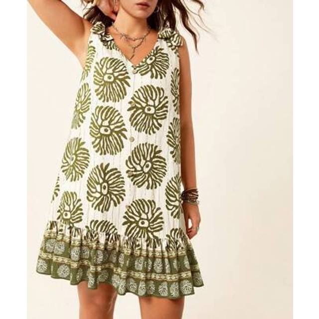 Luneh Plus Size Women Ditsy Floral Knot Shoulder Casual Summer Dress Boho Summer Boho Old Money Summer Outfits For Women Spring Break Rave Outfits Festival