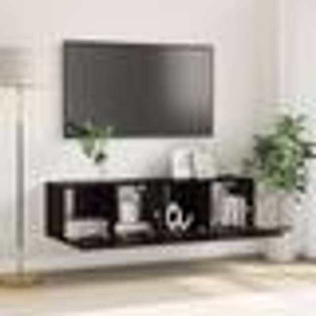 vidaXL TV Cabinet Set Black Oak Engineered wood Small TV Cabinet