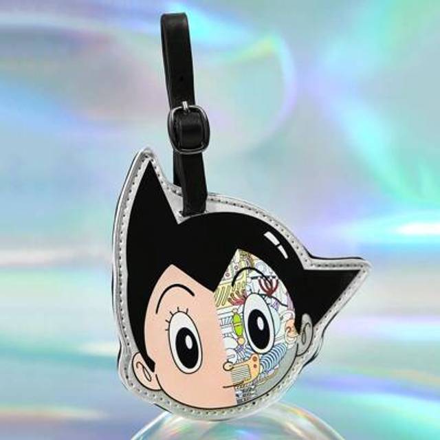 SHEIN 1pc Cute Cartoon Printed PU Leather And Acrylic Luggage Tag, Can Be Hung On Suitcases, Travel Bags, Backpacks, Suitable For Men, Women, Students