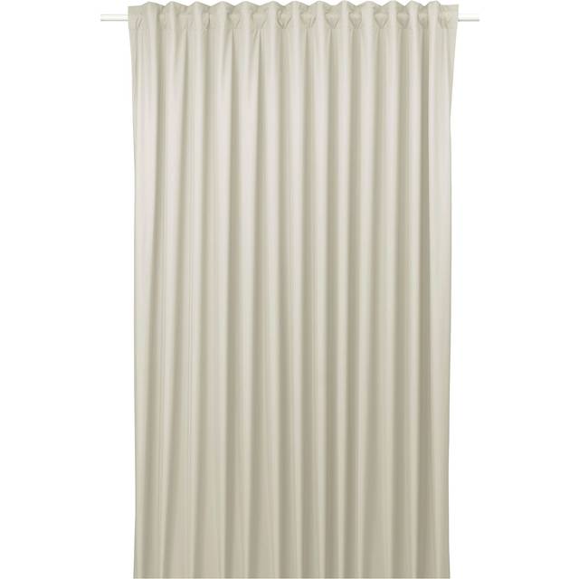 BENGTA mörkläggningsgardin, 1 längd, beige/med veckband, 210x250 cm