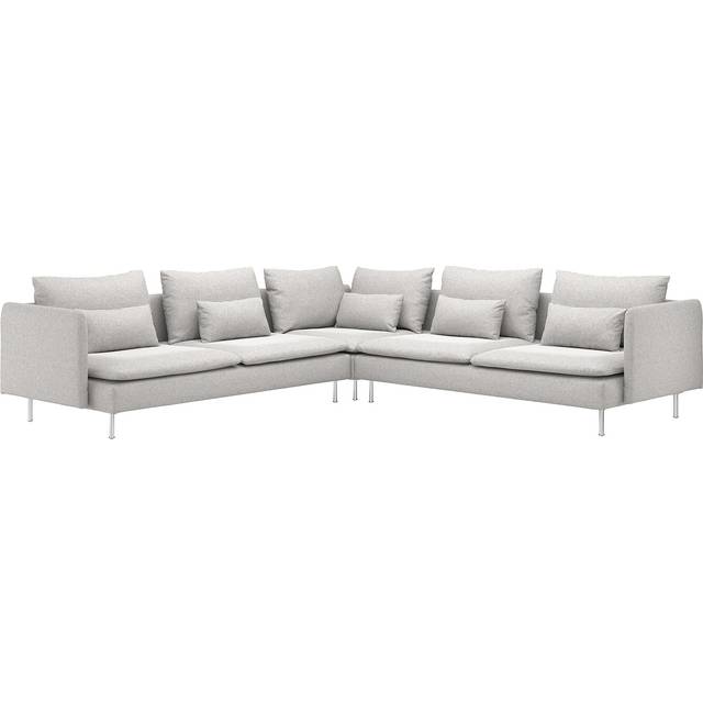 SÖDERHAMN hörnsoffa, 6-sits, Tallmyra vit/svart