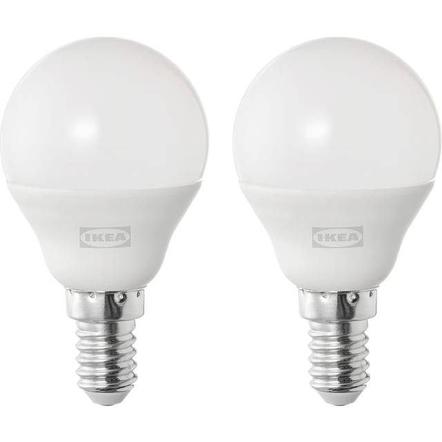 SOLHETTA LED ljuskälla E14 470 lumen, globformad opalvit