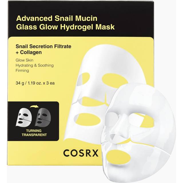 Cosrx Advanced Snail Mucin Glass Glow Hydrogel Mask x3 Transparent