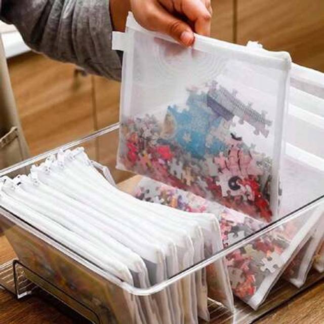 SHEIN 1/5pcs A4/A5/A6 Mesh Zipper Bag Document Folder, Waterproof Zipper File Folder For School/Office Supplies, Reusable Large Zipper Pouch For Organizing