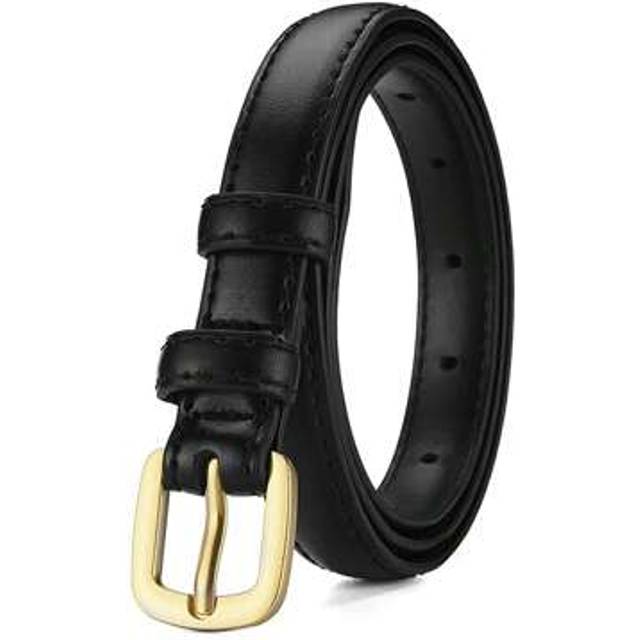 SHEIN 1pc Women&#39;s Plain Alloy Square Buckle Pu Belt, Fashionable Casual Ladies&#39; Waistband Suitable For Outdoor Parties And Workplace Summer, School Fall, Au