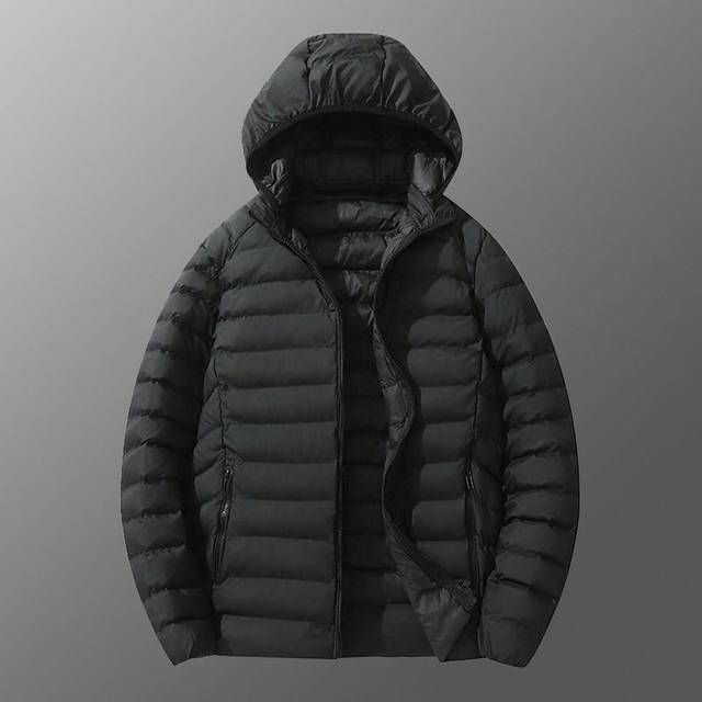 SHEIN Men&#39;s Winter Light Hooded Padded Coat, Versatile Warm Design