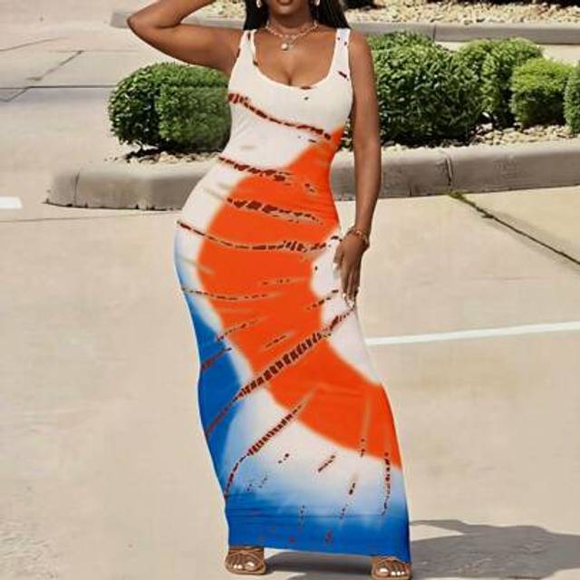 Maweii Plus Size Women Fashion Maxi Dress With Waistline, Extra Long Women Dress