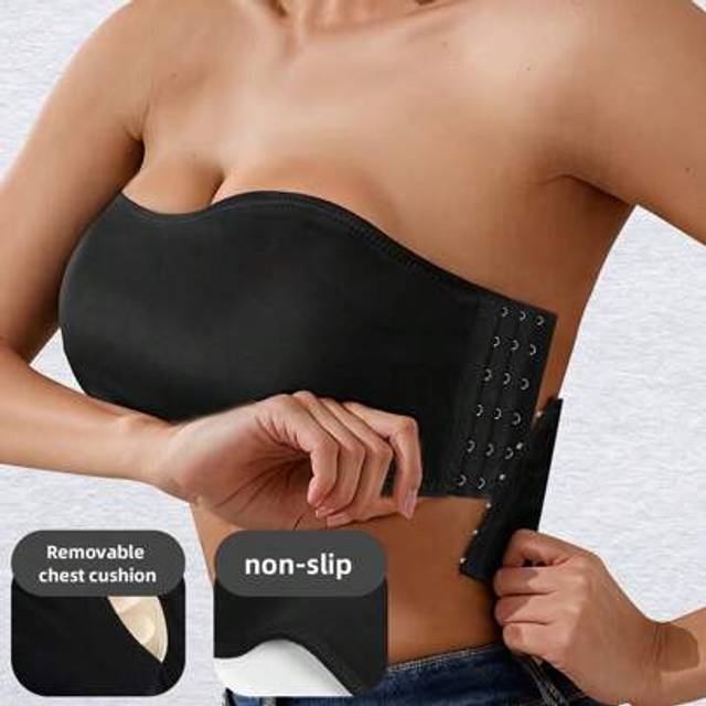 SHEIN Strapless Bra Push Up Seamless Invisible Bras Tube Tops Beauty Back Bralette Breathable Wireless Vacation Outfits Women Sexy Female Lingerie Underwear