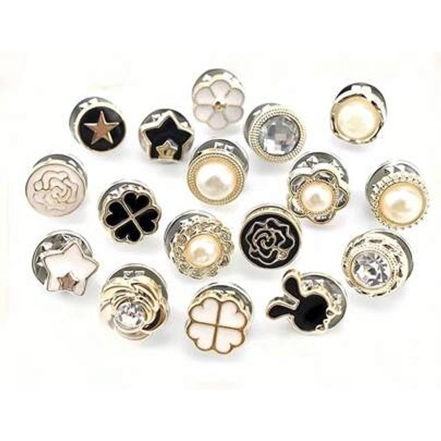 SHEIN 10/20/40pcs Women Brooch Buttons,Anti Exposure Fixed Brooches, Alloy Small Cover Up Buttons, Safety Invisible Pins ,Prevent Accidental Exposure For Wo