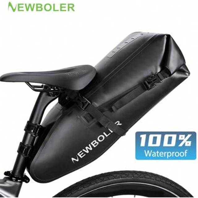 SHEIN NEWBOLER Bike Bag Waterproof 13L Large Capacity Bicycle Saddle Bag Cycling Foldable Tail Rear Bag MTB Road Trunk