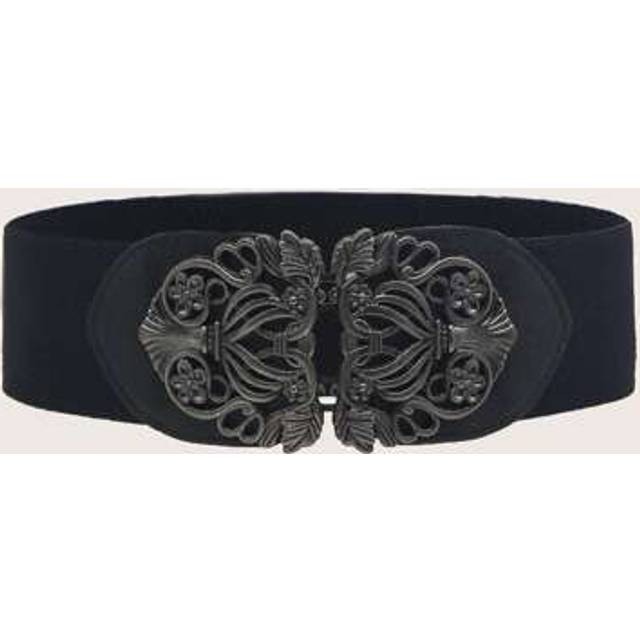 SHEIN Boho 1pc Women Vintage Metal Buckle Wide Belt Halloween