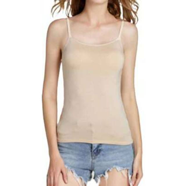 SHEIN Women&#39;s Camisole With Built In Bra Modal Padded Slim Tank Top Comfortable Vest Tops