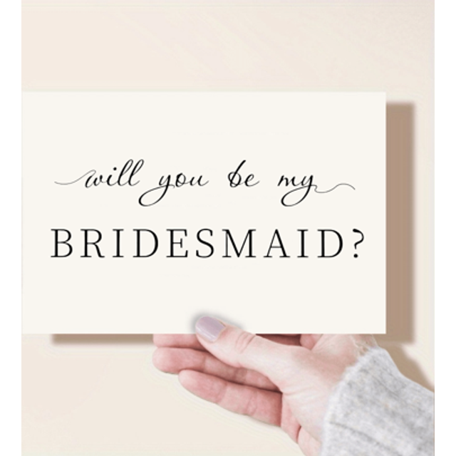 SHEIN 1pc Bridesmaid Proposal Card Wedding Card Will You Be My Bridesmaid Card? Bridesmaid Proposal, Small Business Items, Thank You Card, Birthday Gift, Un