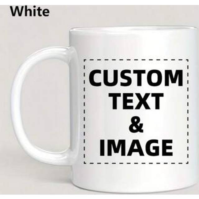 SHEIN 1 Piece Custom Mug Cafe Personalized Coffee Mug - Design Custom Mug With Custom Photo Text And Logo Novelty Custom And Women Gift Tea Mug Valentine&#39;s