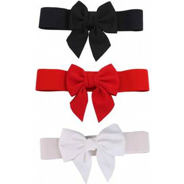 SHEIN 1pc Girls&#39; Dress With Oversized Bow Belt, Elastic Waist, Adorable