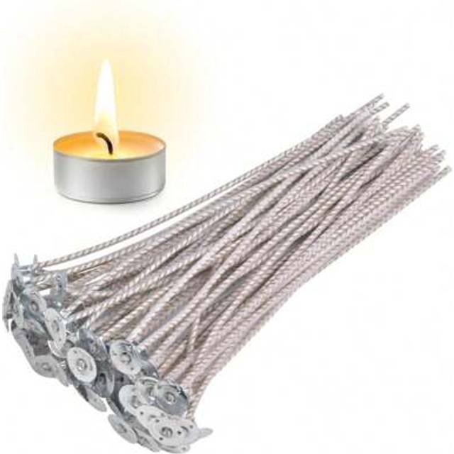 SHEIN 50pcs 15cm Candle Wicks For Making Candles, Bast Fiber Candle Wicks For Candle Making, Waxed Wicks For Candle Making DIY