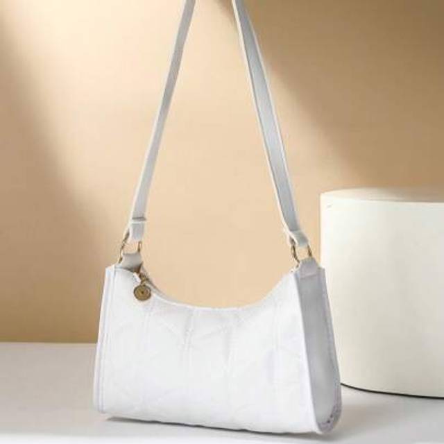 SHEIN Women Fashion Casual Shoulder Bag, Tote Bag, Versatile Embroidered Handbag, Armpit Bag, Baguette Bag