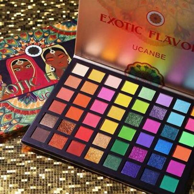 SHEIN UCANBE EXOTIC FLAVORS Neon Eyeshadow Makeup Palette - 48 Colorful High Pigmented - Rainbow Matte Shimmer Glitter Eye Shadow Make Up Pallet Gift Set