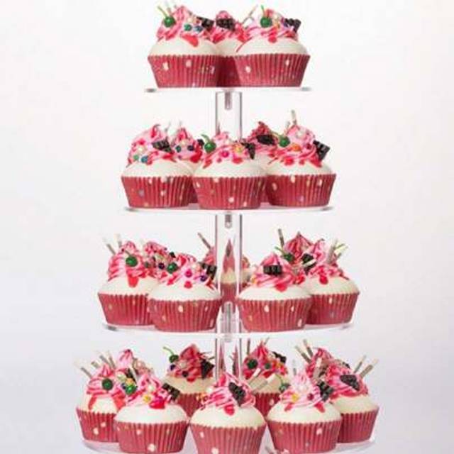 SHEIN Round Acrylic Cake Display Stand, Multi-Layer Dessert Food Rack For Wedding Birthday Party Cake Stand Cake Decorations Cupcake Stand Cake Decor Cake H