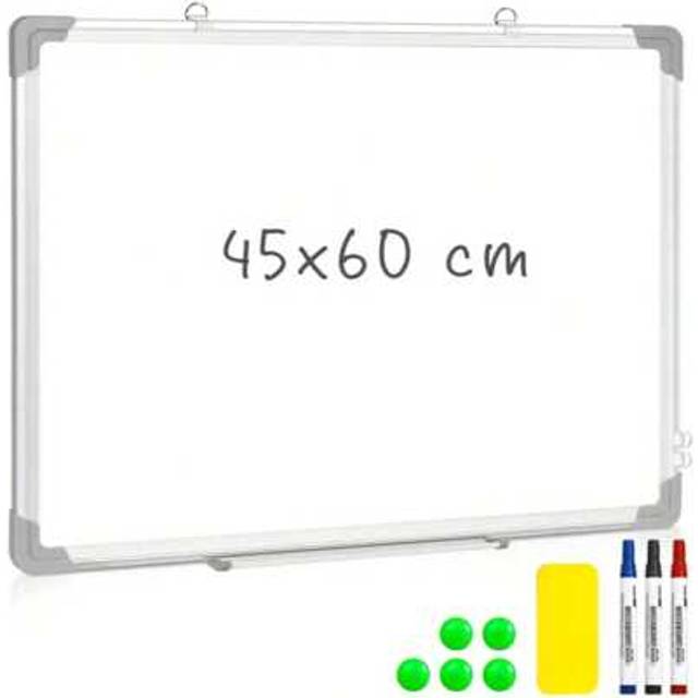 SHEIN Magnetic Dry Erase Whiteboard - Portable Wall-Mounted White Board With Marker & Eraser, Perfect For Office, Home, Or Classroom