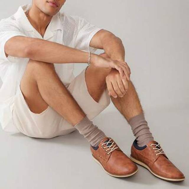 SHEIN Men&#39;s Casual Formal Dressy Oxford Sneakers Comfortable Business Brogue Office Lace Up Shoes