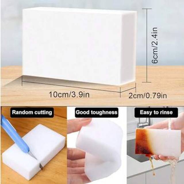 SHEIN 10PCS Multipurpose Melamine Sponges Magic Eraser - Shoe Cleaning, Stain Removal, Dishwashing & Car Kitchen Scrubbing Pads